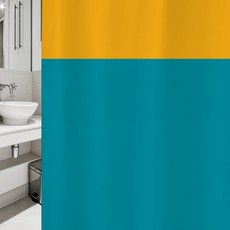 樹林浴簾 北歐風格 1520 x 1880 mm sc04 + 不鏽鋼掛環 12入 + 白色浴簾桿, 1套