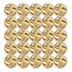 圓頂風扇鍍金鈕扣 15mm, 25個, 金色
