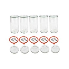 WECK 一字型玻璃保存瓶 340ml No.975 全組合組, 1套