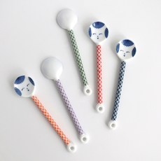 ROCOLIVING 陶瓷湯匙5件組 微笑, 1套, 混合色