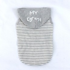 레드퍼피 반려동물 레블리 마이 댕댕 후드, 그레이, 1개