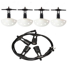 Victory Lighting 燈串派對燈 21燈 14.5m E26 + 星星裝飾 21入組, 黑色(派對燈), 白色(裝飾), 1套