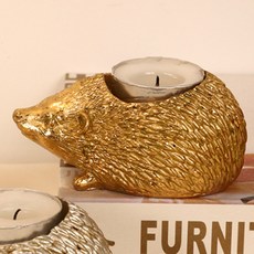 Witherhome 圓滾滾刺蝟燭台, 金色