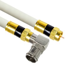 韓國製 黃金高級型 RF天線 白色 5C L型同軸手工線 10M, MLZ-GRLW100(10m)