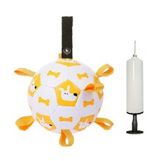 Dingdong Pet 狗狗拉環足球玩具, 1組, 黃色