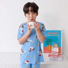 mabellechouchou 男童夏季涼感泳裝短袖套裝