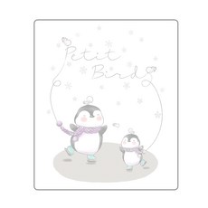 Petit Bird 雪企鵝竹製防水毯, 混色