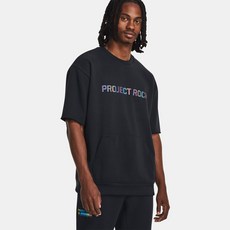 Under Armour 安德瑪 男款 Project Rock 重磅毛圈圓領寬鬆版型內刷毛T恤 1380155-001