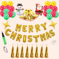 聖誕節家庭派對氣球裝飾 50款, 02 金色鈴鐺流蘇, 1個
