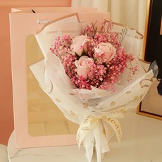 MORIANN Frantte 永生滿天星燈光香皂花束, 粉紅色