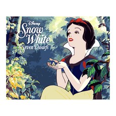 I LOVE PAINTING DIY迪士尼公主繪畫組 40*50cm, 樹林裡的雪白