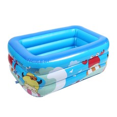 Bestway 3層印花方型泳池, 藍色