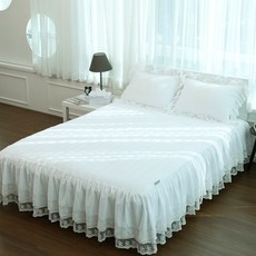 Ryugeumsuk 法式香氛絲滑護理荷葉邊雙層荷葉邊床罩