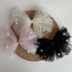 비솔 샤방 빅리본 집게핀 3종 세트