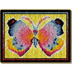 곤충 나비 러그 카펫 DIY 스킬 자수 세트 중국어버전 흰색인쇄메쉬, NO 07, 1세트