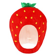 優質可愛草莓派對帽, 1個, 草莓 紅色 + 黃色 + 綠色