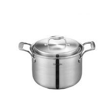 FAVIUM IH感應爐適用雙耳5層304不鏽鋼深湯鍋+鍋蓋, 單一顏色, 42.7 x 31.8 x 25.3 厘米