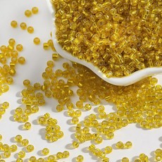 Allode 透明簡約多色圓珠 DIY串珠 3mm 500顆, 05 黃色, 2個