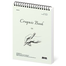 페이퍼릿 PP커버 크로키북 105g, A4, 1개