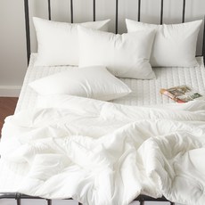 지베딩 클라우드 순면100 옥수수솜 이불 패드 베개 세트