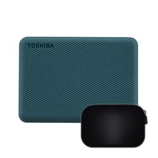 TOSHIBA 東芝 Canvio Advance外接式硬碟+收納袋組, 4TB, 翡翠綠(外接硬碟)
