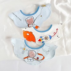 HARAROI 幼兒款太空船圍巾圍巾 3件組