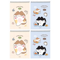 PINKFOOT 喵喵綜合筆記本 第2彈 2款 x 2入組, 1套, 混合顏色