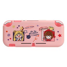 UOGO Nintendo Switch Lite 設計款硬殼保護套 粉紅色, 單一商品, 1個