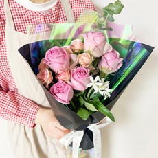 코코도르팜 생화 오로라블랙핑크 꽃다발, 핑크