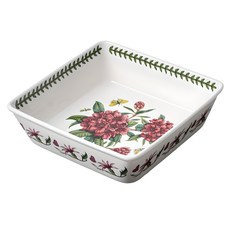 Portmeirion Botanic Garden 方形深盤 (花色隨機出貨), 1個, 混色
