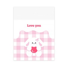 Donna&deco 小兔子OPP自黏包裝袋, 100個, 愛心