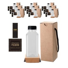 方形水壺 250ml+黑色蓋子+貼紙 LB9M, 10組