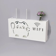 셋톱박스 공유기 벽걸이 수납함 11 큰 행운의 고양이, 1개