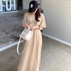 피어니스트 루즈 스마일 반팔 롱 원피스 빅사이즈 포함