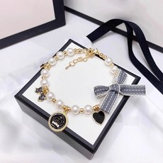 웨이비데이즈 반려동물 네리엘 비론 비즈 참 목걸이, 블랙, 1개