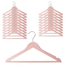 Market Plan 防滑西裝衣架, 粉色, 20個