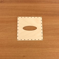 樺木膠合板方形薄紙盒, 單一顏色