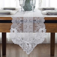 Abelli蕾絲4人餐桌桌旗, 180 x 30 厘米, 單色