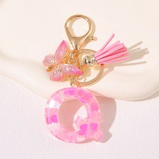 ING Market 粉紅粉紅可愛字母商品掛飾, 1個, Q