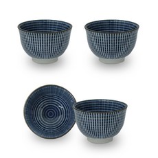 藍線燒酒杯, 藍色, 4個