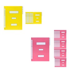 ECO Chungwoon 生態藍雲PP政府文件A4黃色10p+PP政府文件A4粉色40p, 黃色, 粉紅色, 1套