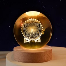 Yeonha 水晶球感性氣氛燈 8cm + 禮物包裝組, 摩天輪
