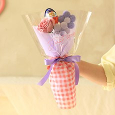 센트바스켓 체크큐트 킨더조이 꽃다발, 퍼플