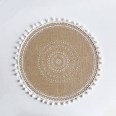 Devence 餐桌墊 杯墊 2入 蕾絲, 棕色, 40 x 40 cm, 2個