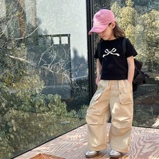 Starbean 女童款修身蝴蝶結短袖T恤