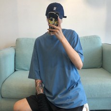 피어니스트 남녀공용 오버핏 무지 반팔티