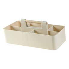 다소 우드핸들 수납바구니, 베이지, 1개
