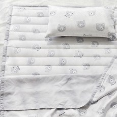shez Home 人造絲孩童睡墊, 灰色熊款