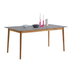 베스트리빙 스칸디 세라믹 식탁 테이블 방문설치, 내츄럴(프레임) + 그레이(세라믹), 4인용