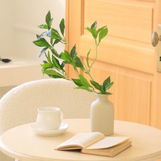 센트바스켓 조화 인테리어 밸리 우드 가지, 그린, 1개